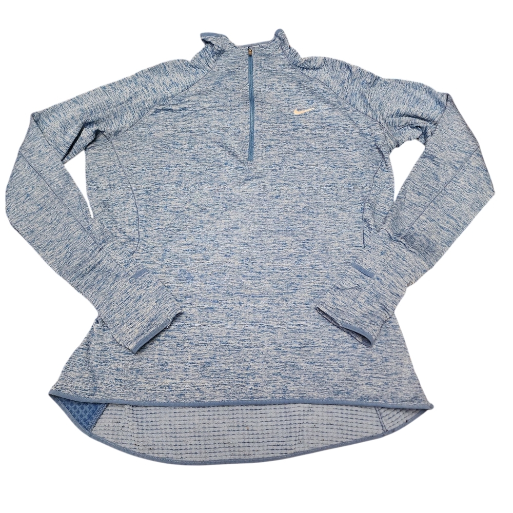Nike Dri-Fit Women's Blue Quarter-Zip Top Size L - Picture 3 of 14